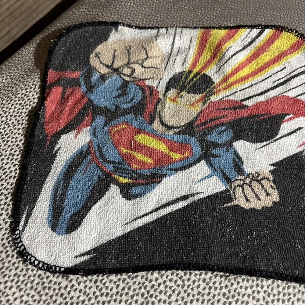 90's VTG Superman Wash Cloth Towel Terry Cloth Vintage